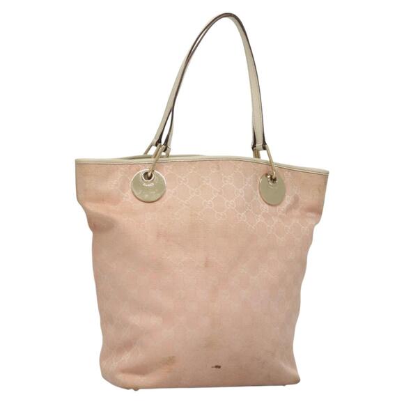 GUCCI GG Canvas Tote Bag Pink Gold - Picture 1 of 16